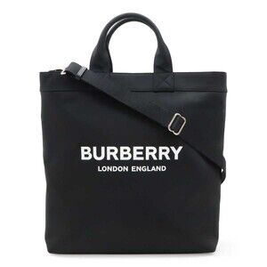 BURBERRY ARTIE logo Shoulder Bag Tote vertical crossbody black